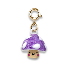  Gold Glitter Mushroom Charm