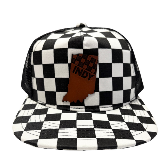 Indy Racing Leather Patch Hat Mesh Back  - Kids