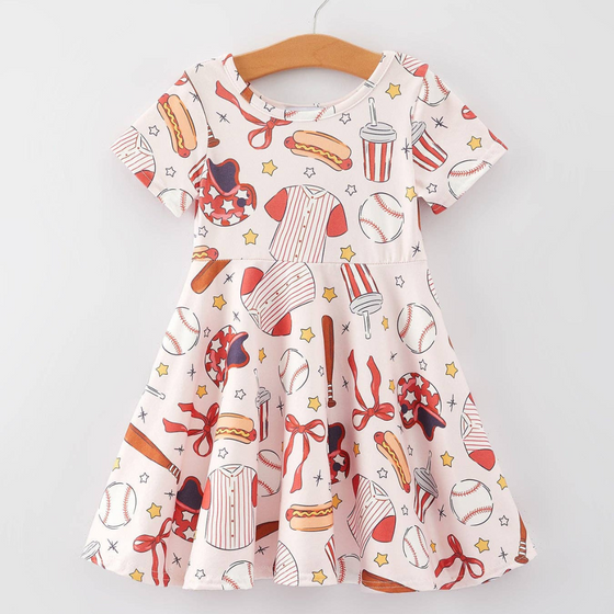 Baseball Concession Print Dress