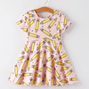 Back to School Pencil Print Girls Dress