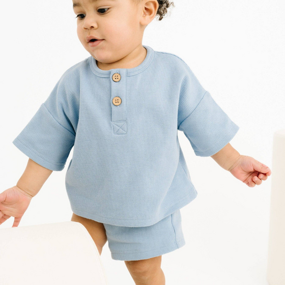 Morning Sky Waffle Slouchy Set