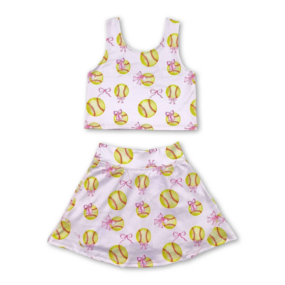 Softball Tank Top & Skirt Set