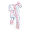 Samantha Bows RUFFLE ZIP Bamboo Sleeplies Little Outfit