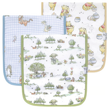  Set of Three Premium Burp Cloth - Hundred Acre Wood
