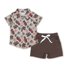  Car Cactucs Button Down Shirt & Short