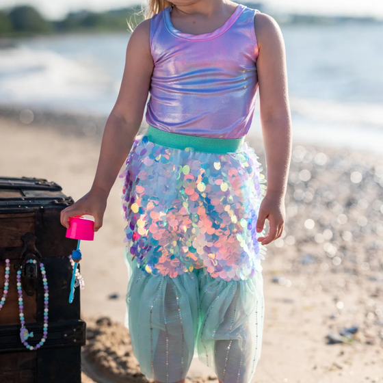 Bling Bling Mermaid Skirt & Hairclip Set Mint