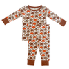 Long Sleeve 2-Piece Set, Pumpkin Checkerboard