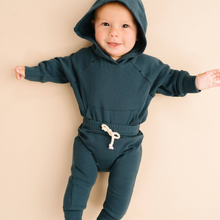  Navy Hoodie Romper Set