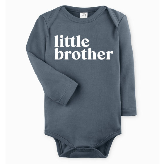 Organic cotton Little brother bodysuit : Harbor Blue