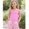Girl's Stipe Short Set w/ Matching Scrunchie: Pink