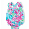 Tropical Punch Ruffle Cross Back Romper