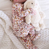 Mauvelous Meadow Ruffle Zipper Footie