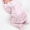 Ruffle Zipper Footie | Coquette Garden
