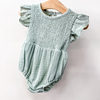 Sage Linen Romper + Bow