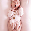 Solid Blush Bamboo Baby Knot Gown & Hat