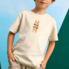  Boys Orange Skateboard Back Printed T-Shirt