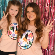  Colorful Daisy Smiley Mommy & Me Tees