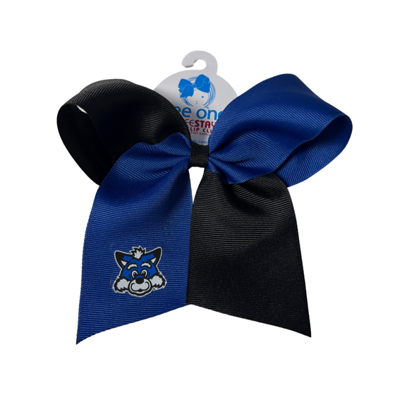 Sycamore Sam Two Tone Cheer Bow- Navy/Black
