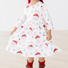  Mistletoe Magic 3/4 Sleeve Pocket Twirl Dress