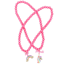  Best Friends Rainbow Unicorn Necklace Set