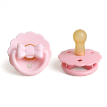  *NEW STYLES* Itzy Soother™ Natural Rubber Paci Sets: Pink Bow 0-6 M