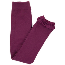  Eggplant Harvest Footless Ruffle TIghts