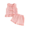 Pink Front Bow Summer Outfit