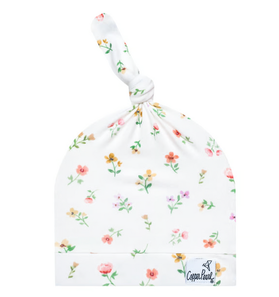 Copper Pearl Top Knot Hat -Eloise