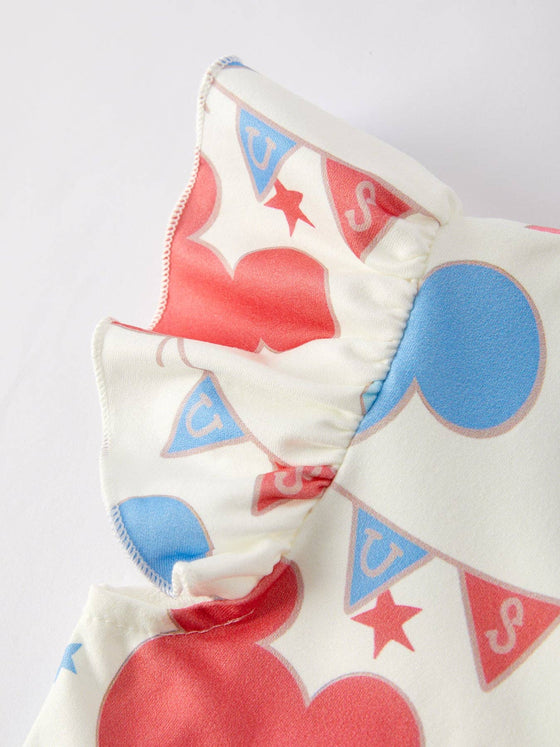 Mouse Printed Fourth of July Dress