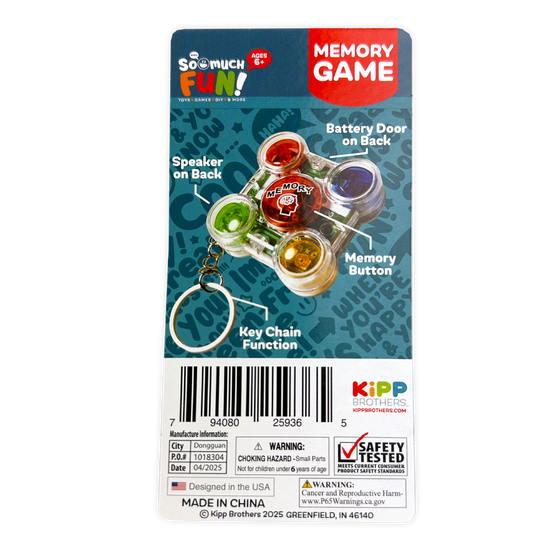 So Much Fun! Mini Memory Game Keychain