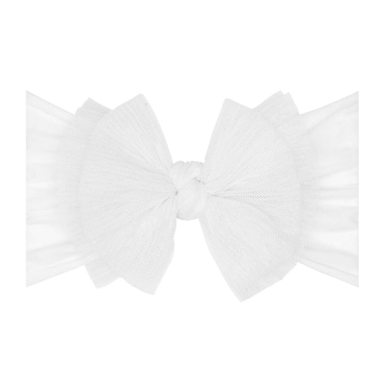Baby Bling® Tulle FAB® soft nylon headband with tulle bow: Pleated Cherry
