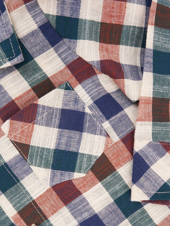 Fall Vintage Plaid Button Up Bubble