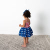 Quincy Stars & Stripes Smocked Tiered Tutu Bamboo 4th ofJuly