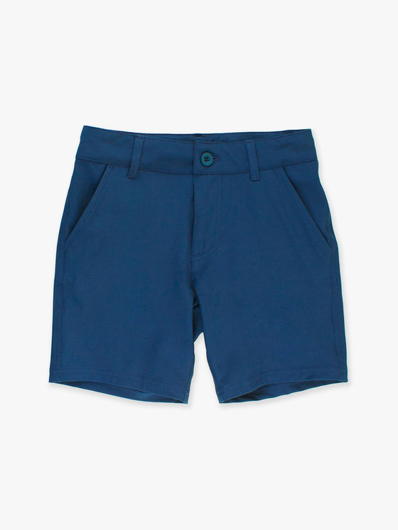 Boys Navy Hybrid Shorts: Navy