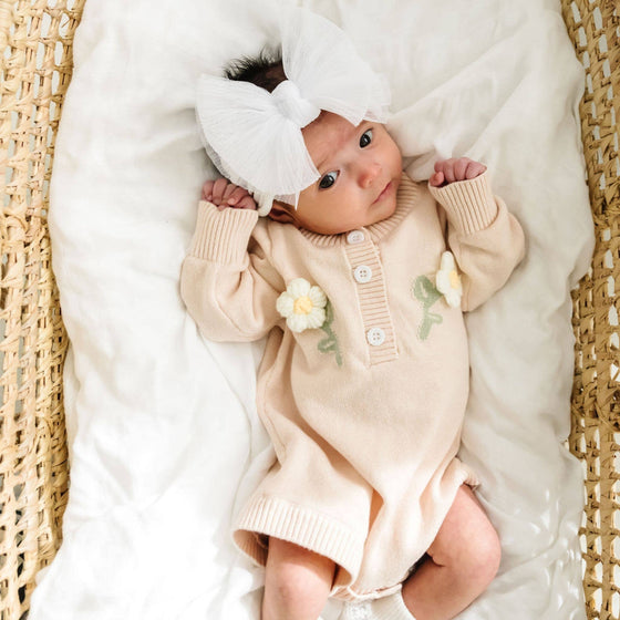 Baby Bling® Tulle FAB® soft nylon headband with tulle bow: Pleated Cherry