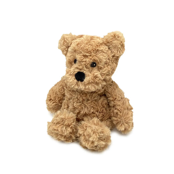 Brown Curly Hair Bear Junior Warmies® 9"