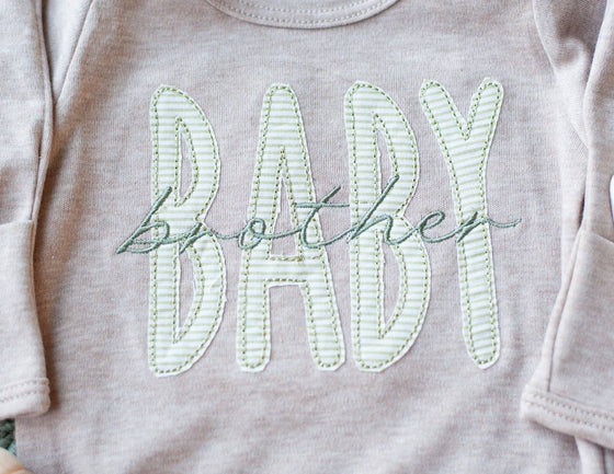 Mocha Knot Gown Green Baby Brother