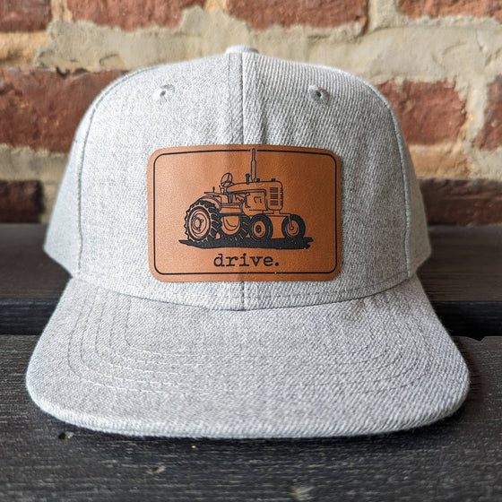 Grey "Drive" Tractor Country Western Farm Kids Trucker Hat