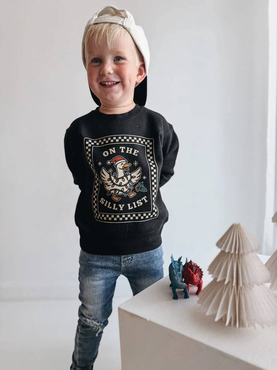 On the Silly List Crewneck- Toddler Sweatshirt