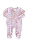 Ruffle Zipper Footie | Coquette Garden