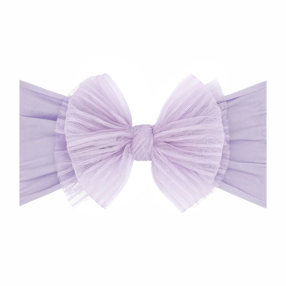Baby Bling® Tulle FAB® soft nylon headband with tulle bow: Pleated Cherry