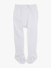 Girls White Footed RuffleButt Tights