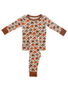 Long Sleeve 2-Piece Set, Pumpkin Checkerboard