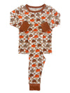 Long Sleeve 2-Piece Set, Pumpkin Checkerboard