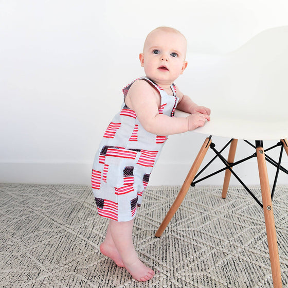 George Blue Flag Organic Coastal Coveralls 4th of July