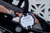 Black and White No Touching Baby Car Seat Sign Tag