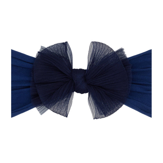 Baby Bling® Tulle FAB® soft nylon headband with tulle bow: Pleated Cherry