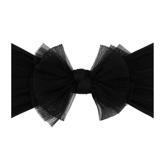 Baby Bling® Tulle FAB® soft nylon headband with tulle bow: Pleated Cherry