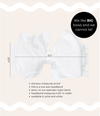 Baby Bling® Faux Silk Big Classic Bow on soft nylon headband: Ivory