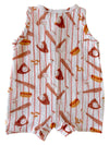 Muslin Shortie Romper, Baseball Game